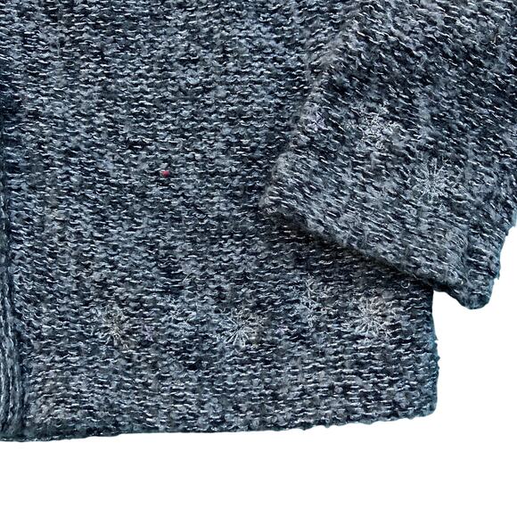 VTG Warner Bros. Sweater Girls 6/6X Full Zip Tweety Bird Gray Metallic Faux Fur - Picture 4 of 9